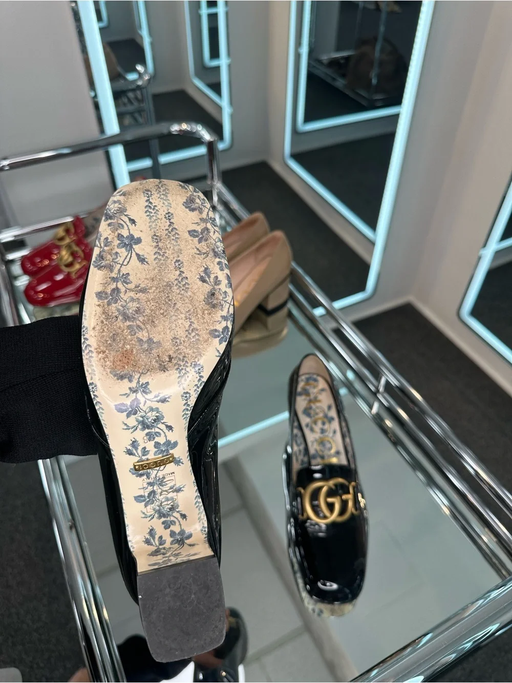 Gucci Marmont Victoire Mid-Heel Loafer